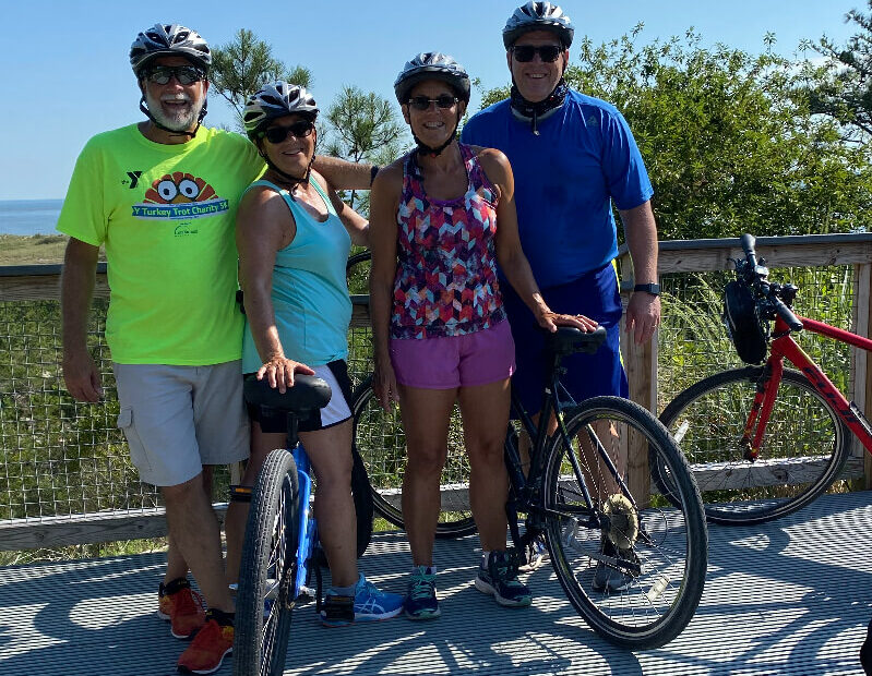 Parkinson's and Exercise - Photo of author and his family on a bike ride in DE