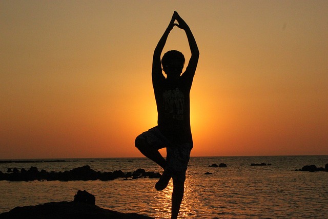 Parkinson's and Balance Training - Photo of a person practicing balance at the beach