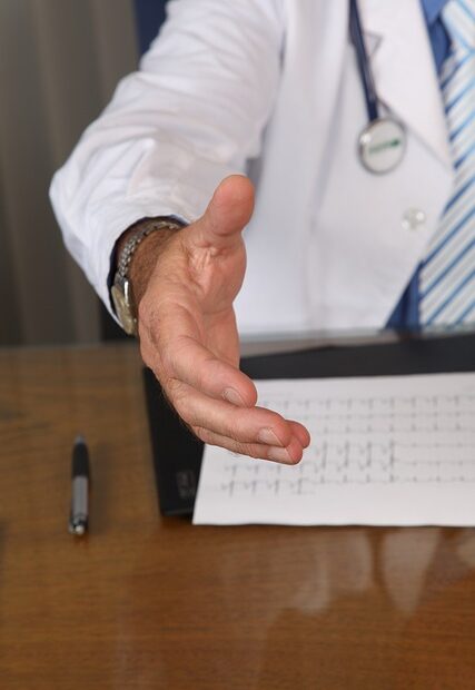 Patient visiting doctor for appointment