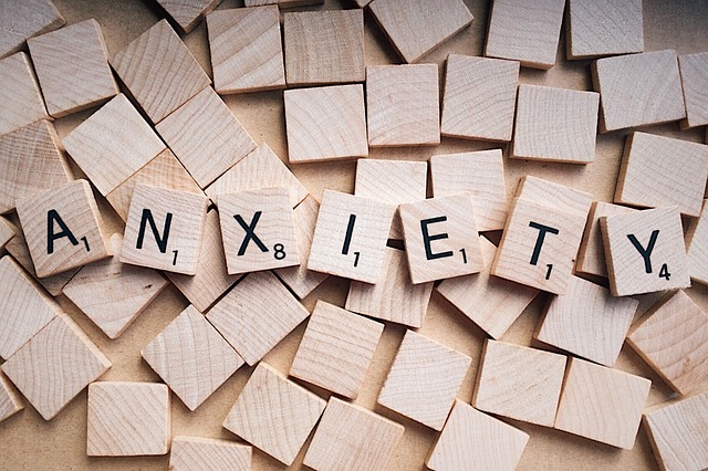 Parkinson's Anxiety - photo of Anxiety spelled with scrabble tiles