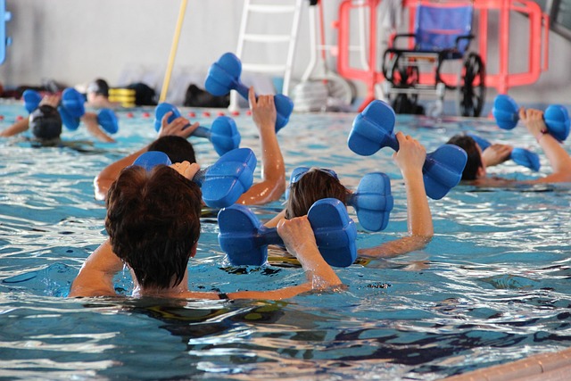 Parkinson's Exercise Plan - photo of a water aerobics class